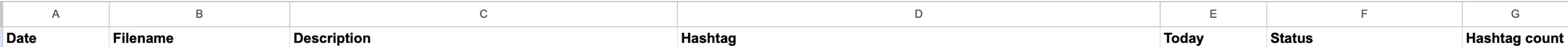 spreadsheet structure