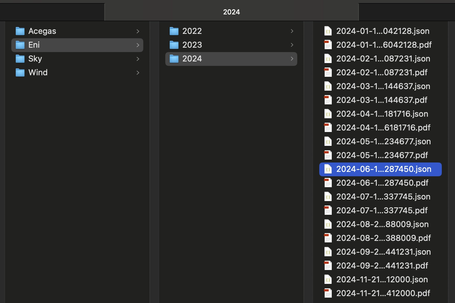 folder structure eni